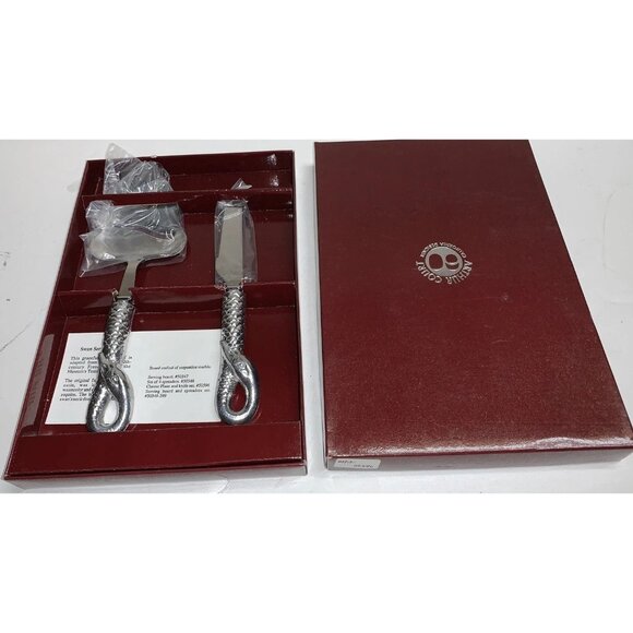 Arthur Court California Designer Swan Cheese Plane & Knife Set Museum Fine Art - Picture 1 of 4